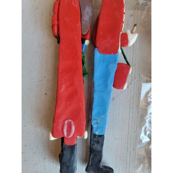 Sterling claydough Soldier Santa Claus long ornament figure Xmas set decor - Picture 7 of 9